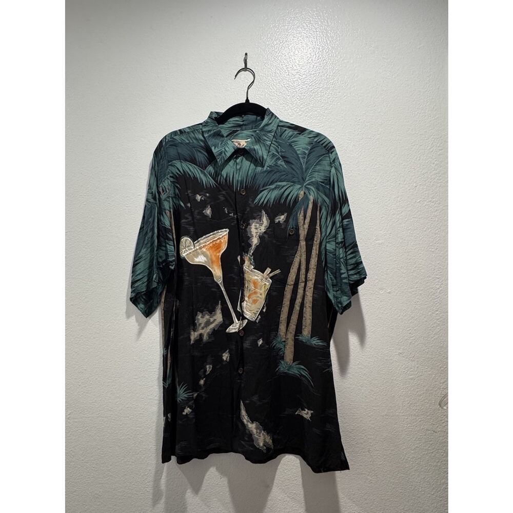 VINTAGE Tori Richards Shirt Men’s‎ Short Sleeve Margarita Cocktail Palm Hawaiian